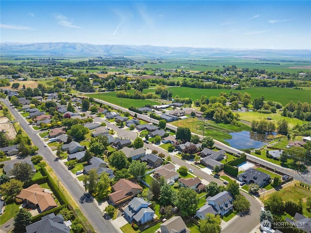 1210 Southview Dr, Walla Walla, WA 99362 - aerial perspective of suburban area featuring a mountain backdrop