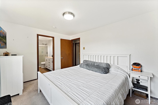 10319 SE 228th St, Kent, WA 98031 - bedroom with light carpet, baseboards, and ensuite bathroom