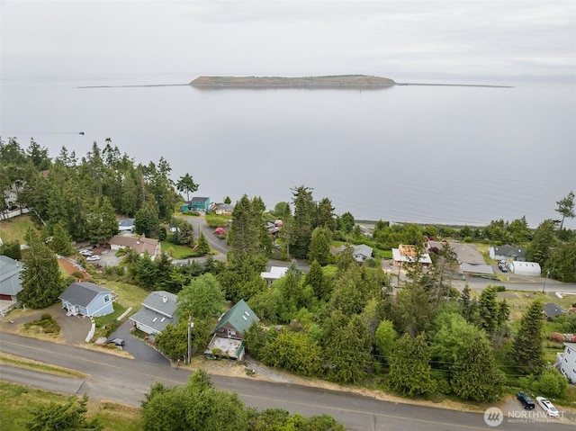 300 N St, Sequim, WA 98382 - aerial view of property and surrounding area featuring a nearby body of water