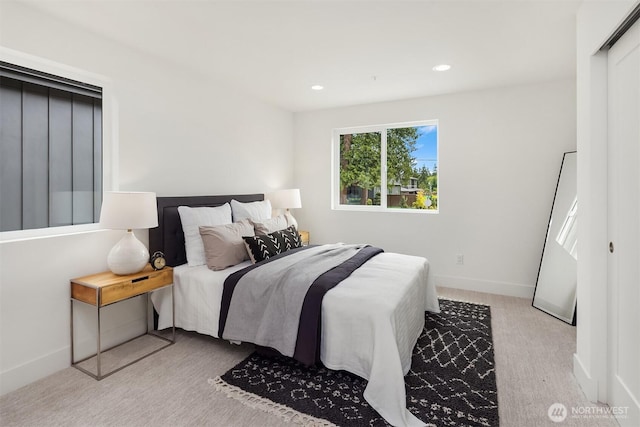 10304 NE 113th Pl, Kirkland, WA 98033 - carpeted bedroom with baseboards and recessed lighting