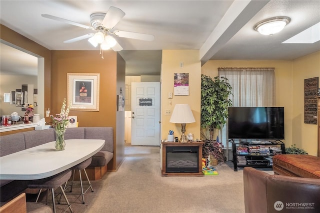 14904 108th Pl NE, Bothell, WA 98011 - carpeted living area with ceiling fan