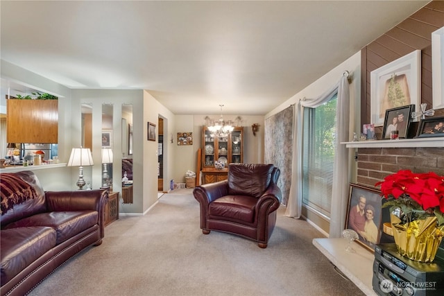 14904 108th Pl NE, Bothell, WA 98011 - living area featuring a chandelier and carpet flooring