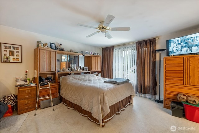14904 108th Pl NE, Bothell, WA 98011 - bedroom featuring light colored carpet and a ceiling fan