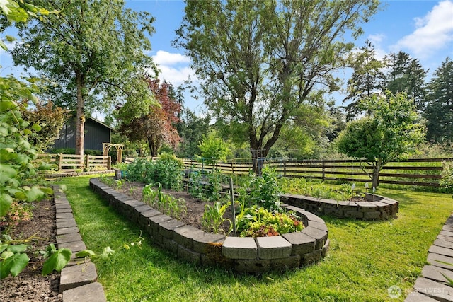 12012 County Line Rd E, Edgewood, WA 98372 - view of yard featuring a vegetable garden
