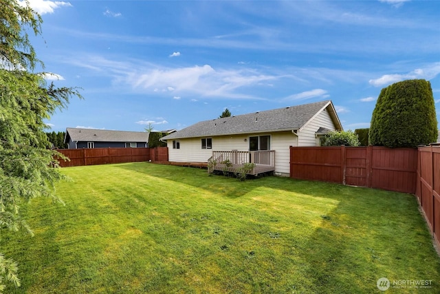 873 Fern Dr, Lynden, WA 98264 - back of house with a wooden deck