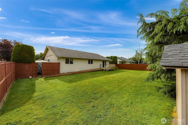 873 Fern Dr, Lynden, WA 98264 - view of yard featuring a deck