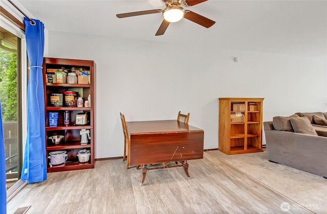 4701 161st St E, Tacoma, WA 98446 - office area with wood finished floors and ceiling fan