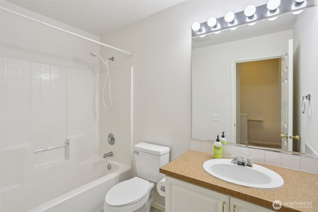21616 9th Ave SE Unit C-105, Bothell, WA 98021 - bathroom featuring toilet, vanity, and shower / bathtub combination