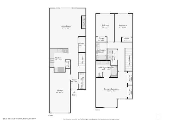 21616 9th Ave SE Unit C-105, Bothell, WA 98021 - floor plan / room layout