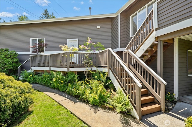 12232 SE 80th Way, Newcastle, WA 98056 - exterior space featuring stairway and a deck
