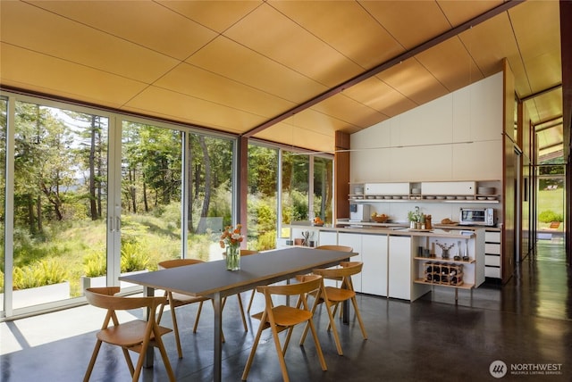 271 Blanc Rd, Orcas Island, WA 98245 - sunroom with healthy amount of natural light and vaulted ceiling
