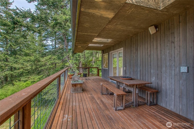 121 Switchback Rd, Orcas Island, WA 98245 - view of wooden terrace