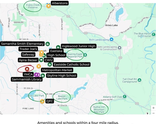 21888 SE 5th Pl, Sammamish, WA 98074 - map of property / related area