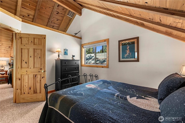 18880 Pine Loop, Leavenworth, WA 98826 - bedroom featuring wooden ceiling and carpet
