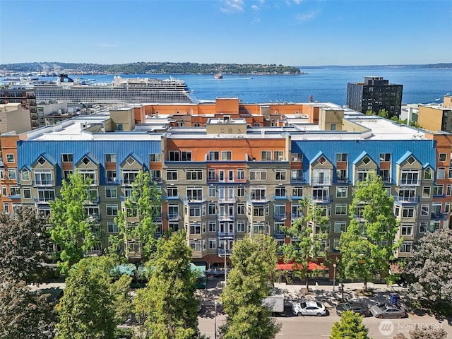 2415 2nd Ave Unit 543, Seattle, WA 98121 - aerial view of apartment complex and a nearby body of water