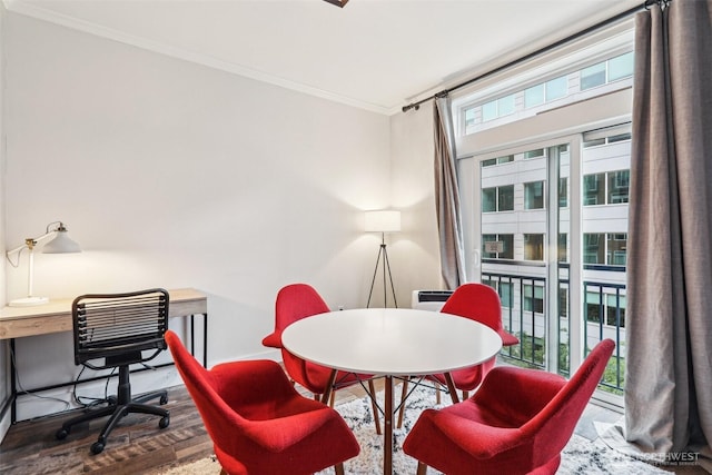2415 2nd Ave Unit 543, Seattle, WA 98121 - office space with ornamental molding, wood finished floors, and baseboards