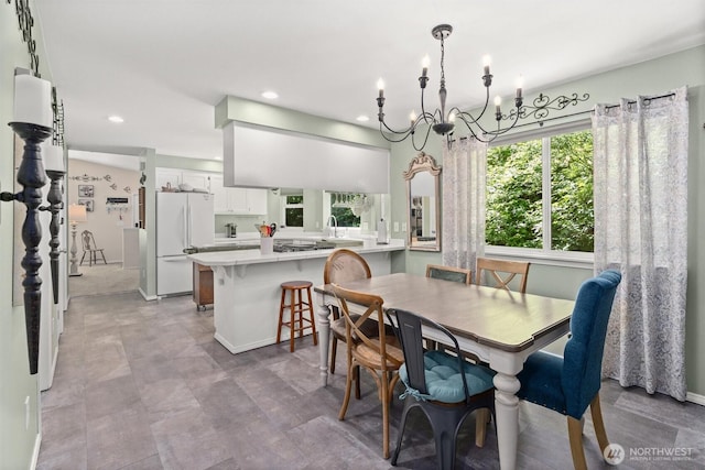 4628 109th Ave SE, Snohomish, WA 98290 - dining area with a chandelier, healthy amount of natural light, and recessed lighting