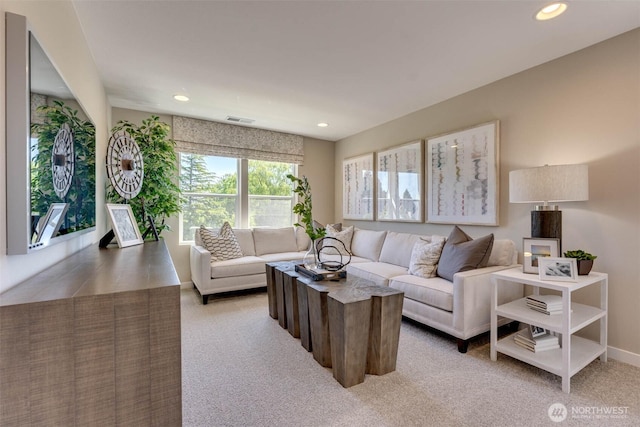 20332 150th St E Unit 589, Bonney Lake, WA 98391 - living area with recessed lighting, carpet floors, and baseboards