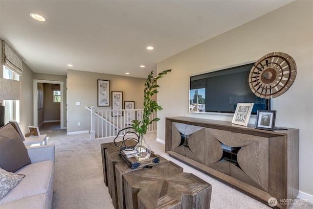 20332 150th St E Unit 589, Bonney Lake, WA 98391 - carpeted living area featuring recessed lighting and baseboards