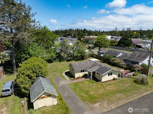 1707 258th Pl, Ocean Park, WA 98640 - aerial view of property and surrounding area featuring a tree filled landscape