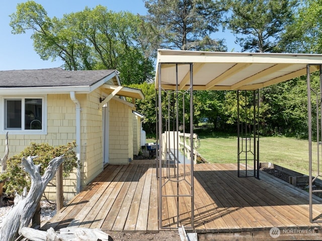 1707 258th Pl, Ocean Park, WA 98640 - deck with a yard