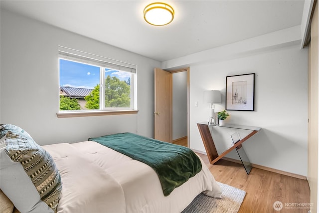 12056 15th Ave NE Unit 204, Seattle, WA 98125 - bedroom with light wood finished floors and baseboards