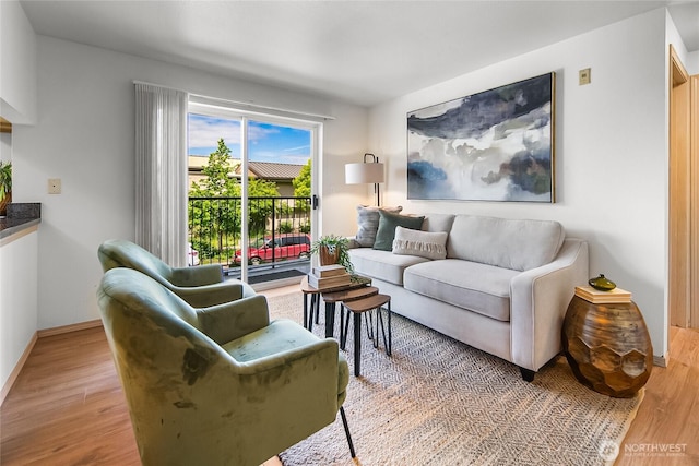12056 15th Ave NE Unit 204, Seattle, WA 98125 - living area featuring light wood-type flooring and baseboards