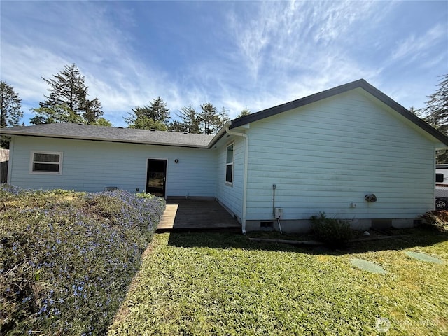 30511 M Pl, Ocean Park, WA 98640 - rear view of house with a lawn and crawl space