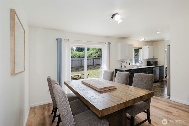1819 Kuhn St, Port Townsend, WA 98368 - dining space featuring light wood-style floors and baseboards