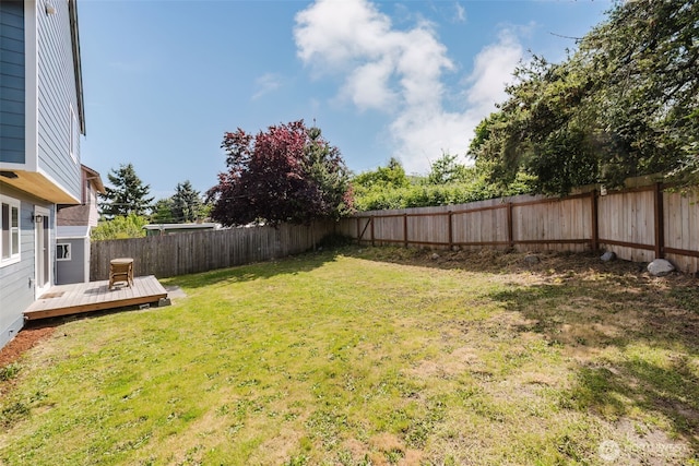 1819 Kuhn St, Port Townsend, WA 98368 - view of yard featuring a wooden deck