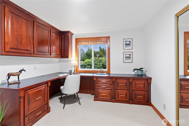9317 192nd Pl SW, Edmonds, WA 98020 - home office featuring built in desk and carpet