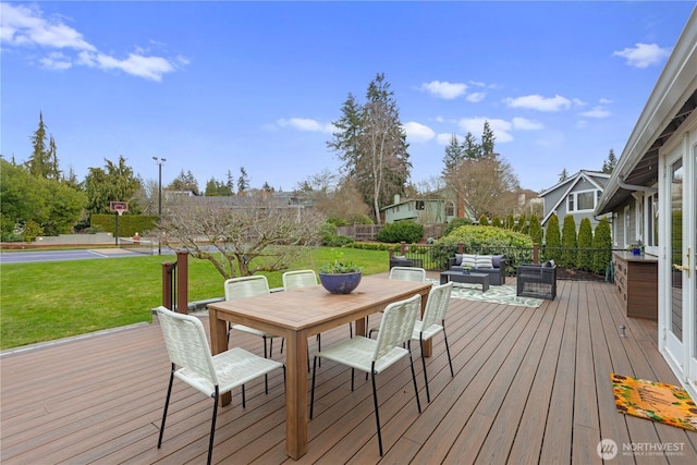 9317 192nd Pl SW, Edmonds, WA 98020 - wooden deck with an outdoor hangout area and outdoor dining space