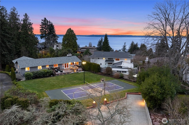 9317 192nd Pl SW, Edmonds, WA 98020 - aerial view at dusk of a water view
