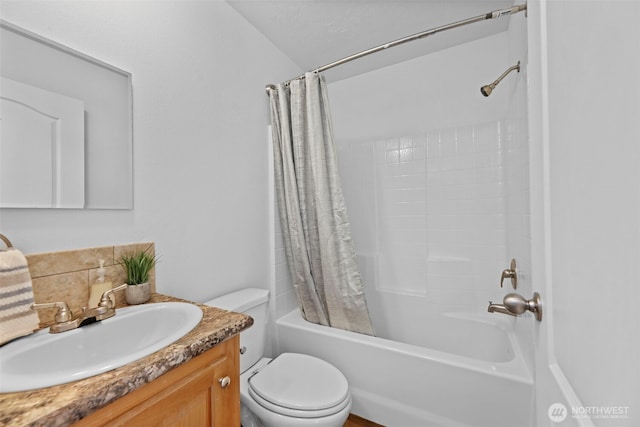 23708 Locust Way Unit 26B, Bothell, WA 98021 - bathroom with toilet, shower / tub combo with curtain, and vanity