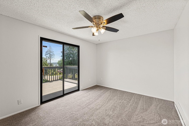 7391 E Grandview St, Port Orchard, WA 98366 - unfurnished room featuring carpet flooring, a ceiling fan, a textured ceiling, and baseboards