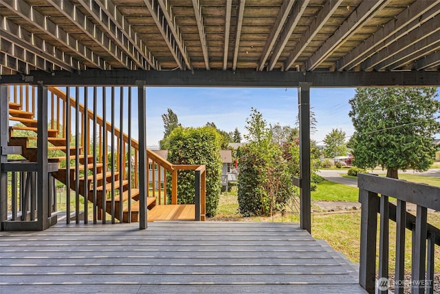 7391 E Grandview St, Port Orchard, WA 98366 - wooden terrace featuring stairway