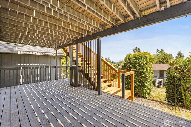 7391 E Grandview St, Port Orchard, WA 98366 - wooden terrace featuring stairway