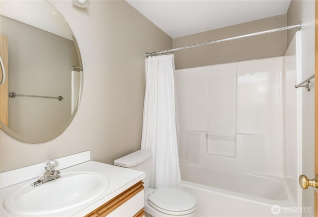 730 SE 8th Ave Unit B101, Oak Harbor, WA 98277 - full bathroom with vanity, shower / bath combination with curtain, and toilet