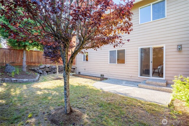 725 N 198th St, Shoreline, WA 98133 - rear view of property featuring crawl space and a patio area