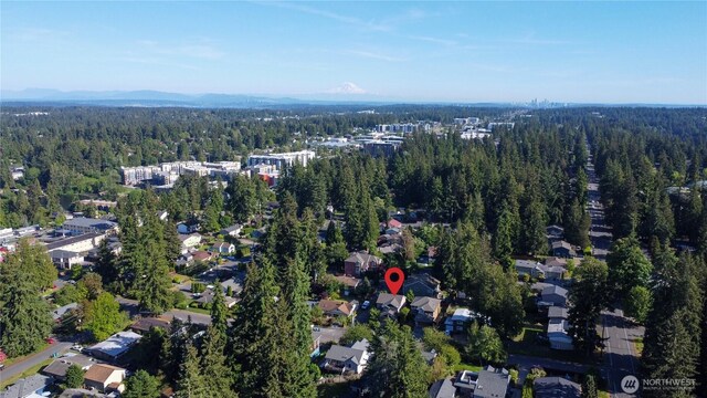 725 N 198th St, Shoreline, WA 98133 - aerial overview of property's location with a heavily wooded area