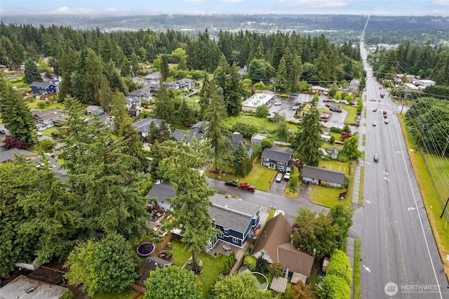 22718 1st Pl W, Bothell, WA 98021 - aerial view of property's location with a heavily wooded area and nearby suburban area