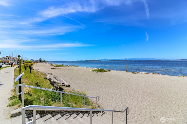 1526 Alki Ave SW Unit 303, Seattle, WA 98116 - water view with local beach and a mountain backdrop