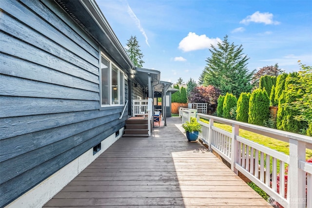8011 40th St W, University Place, WA 98466 - view of wooden deck