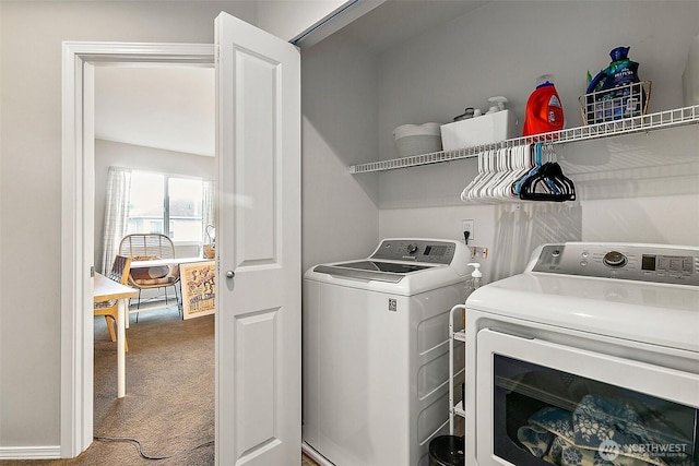 6499 Francis Loop SE, Auburn, WA 98092 - washroom with separate washer and dryer and carpet