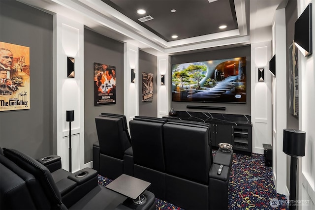 17281 SE 43rd St, Bellevue, WA 98006 - carpeted home theater with recessed lighting