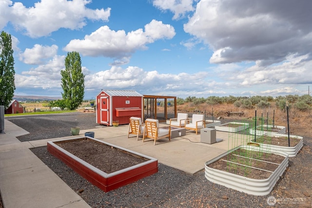 12009 NW Dodson Rd, Ephrata, WA 98823 - view of patio featuring a vegetable garden