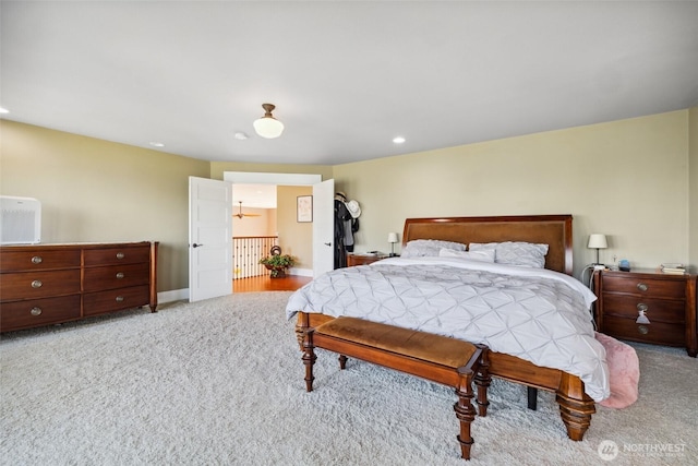 699 Lehman Dr, Camano Island, WA 98282 - bedroom with carpet flooring, baseboards, and recessed lighting