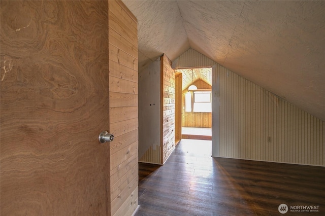 212 Hayes St, Hoquiam, WA 98550 - bonus room with lofted ceiling, wood finished floors, and wooden walls