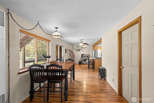 51 Deer Meadow Ln, Naches, WA 98937 - dining area with wood finished floors and ceiling fan