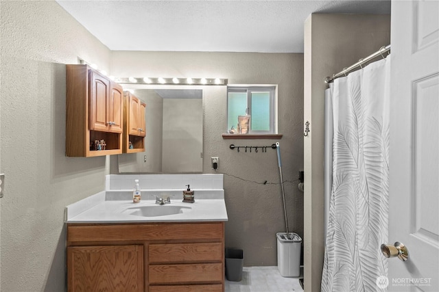 51 Deer Meadow Ln, Naches, WA 98937 - bathroom featuring vanity and a textured wall